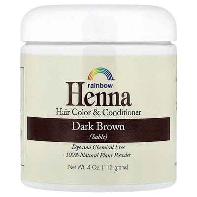 صورة منتج Rainbow Research Rainbow Research Henna Hair Color Conditioner Dark Brown Sable 4 Oz 113 G بحجم 113 جم