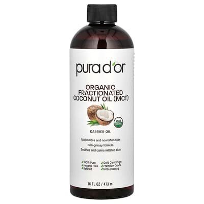 صورة منتج Pura D'or Pura D Or Organic Fractionated Coconut Oil Mct 16 Fl Oz 473 Ml بحجم 473 مل