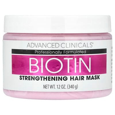 صورة منتج Advanced Clinicals Advanced Clinicals Biotin Strengthening Hair Mask 12 Fl Oz 340 Ml بحجم 340 جم