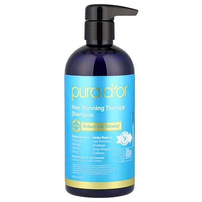 صورة منتج Pura D'or Pura D Or Hair Thinning Therapy Shampoo All Hair Types 16 Fl Oz 473 Ml بحجم 473 مل