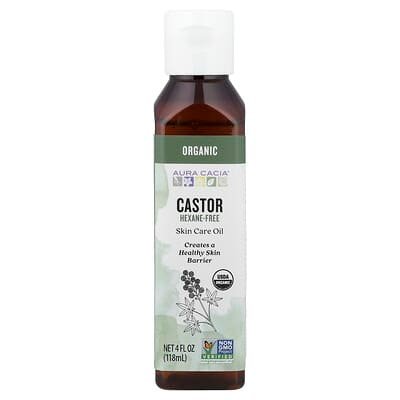 صورة منتج Aura Cacia Aura Cacia Organic Skin Care Oil Castor 4 Fl Oz 118 Ml بحجم 118 مل