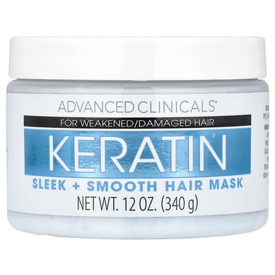 صورة منتج Advanced Clinicals Advanced Clinicals Keratin Sleek Smooth Hair Mask 12 Oz 340 G بحجم 340 جم
