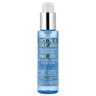 صورة منتج Giovanni Giovanni Biotin Collagen Rebonding Restoring Hair Oil 1 9 Fl Oz 56 Ml بحجم 56 مل