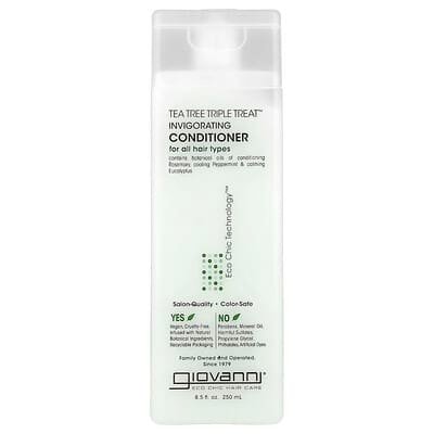 صورة منتج Giovanni Giovanni Tea Tree Triple Treat Invigorating Conditioner for All Hair Types 8 5 Fl Oz 250 Ml بحجم 250 مل