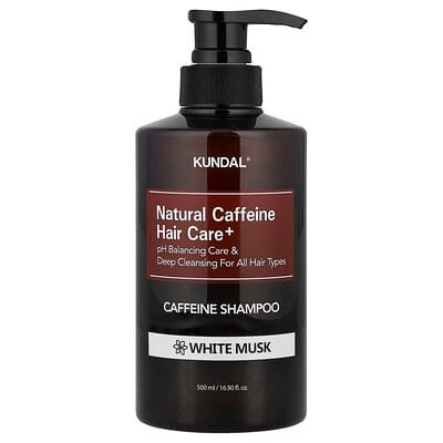 صورة منتج Kundal Kundal Natural Caffeine Hair Care Shampoo for All Hair Types White Musk 16 9 Fl Oz 500 Ml بحجم 500 مل
