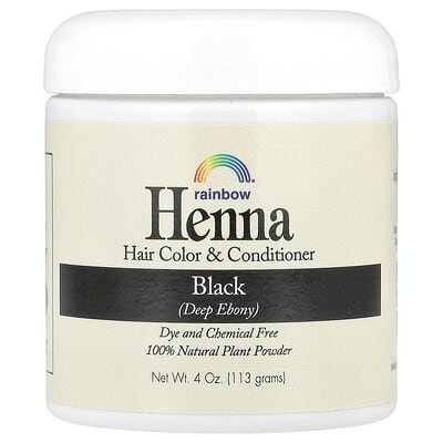 صورة منتج Rainbow Research Rainbow Research Henna Hair Color Conditioner Black 4 Oz 113 G بحجم 113 جم