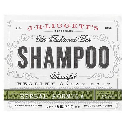 صورة منتج J.R. Liggett's J R Liggett S Old Fashioned Shampoo Bar Herbal Formula 3 5 Oz 99 G بحجم 99 جم