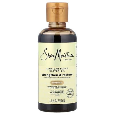 صورة منتج SheaMoisture Sheamoisture Jamaican Black Castor Oil Strengthen Restore Shampoo 3 2 Fl Oz 94 Ml بحجم 95 مل