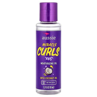 صورة منتج Aussie Aussie Miracle Curls Moisturizing Oil with Coconut Oil 3 2 Fl Oz 95 Ml بحجم 95 مل