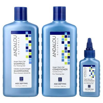 صورة منتج Andalou Naturals Andalou Naturals Argan Stem Cell Thinning Hair System Age Defying بحجم 3 count