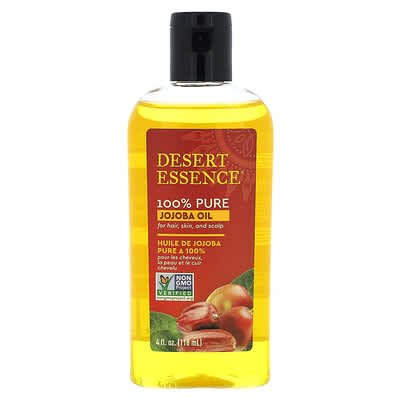 صورة منتج Desert Essence Desert Essence 100 Pure Jojoba Oil for Hair Skin and Scalp 4 Fl Oz 118 Ml بحجم 118 مل