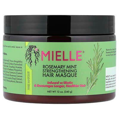 صورة منتج Mielle Mielle Strengthening Hair Masque Rosemary Mint 12 Oz 340 G بحجم 340 جم