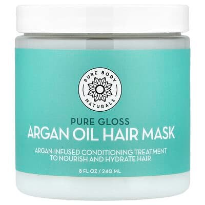صورة منتج Pure Body Naturals Pure Body Naturals Argan Oil Hair Mask Pure Gloss بحجم 240