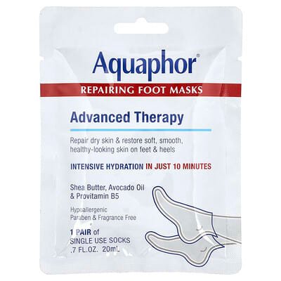 صورة منتج Aquaphor Aquaphor Repairing Foot Masks 1 Pair 0 7 Fl Oz 20 Ml بحجم 1 count