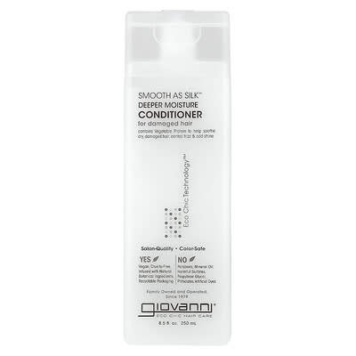 صورة منتج Giovanni Giovanni Smooth As Silk Deeper Moisture Conditioner for Damaged Hair 8 5 Fl Oz 250 Ml بحجم 250 مل
