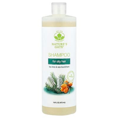 صورة منتج Mild By Nature Mild By Nature Nature S Gate Tea Tree Sea Buckthorn Shampoo for Oily Hair 16 Fl Oz 473 Ml بحجم 473 مل