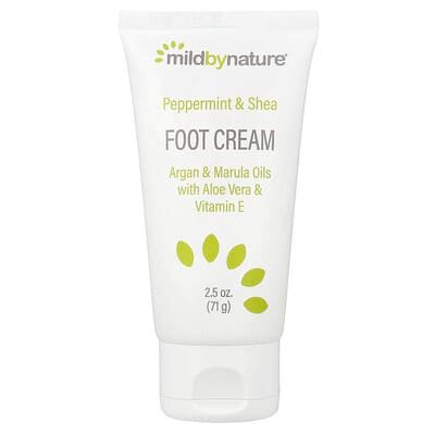 صورة منتج Mild By Nature Mild By Nature Peppermint Shea Foot Cream with Argan Marula Oils 2 5 Oz 71 G بحجم 71 جم