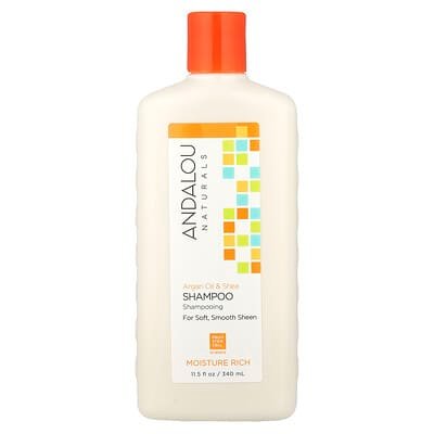 صورة منتج Andalou Naturals Andalou Naturals Shampoo Moisture Rich for Soft Smooth Sheen Argan Oil Shea 11 5 Fl Oz 340 Ml بحجم 340 مل