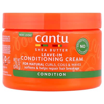 صورة منتج Cantu Cantu Shea Butter Leave in Conditioning Cream for Natural Curls Coils Waves 12 Oz 340 G بحجم 340 جم