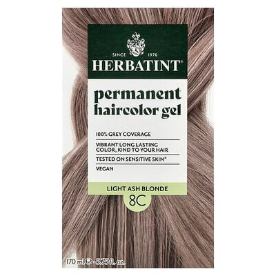 صورة منتج Herbatint Herbatint Permanent Haircolor Gel 8c Light Ash Blonde 5 75 Fl Oz 170 Ml بحجم 5 count