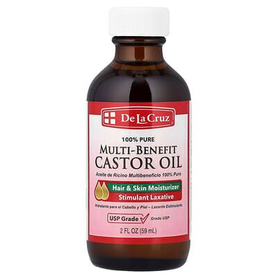 صورة منتج De La Cruz De La Cruz 100 Pure Multi Benefit Castor Oil 2 Fl Oz 59 Ml بحجم 59 مل