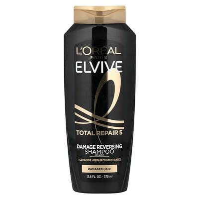 صورة منتج L'Oréal L Or Al Elvive Total Repair 5 Damage Reversing Shampoo Damaged Hair بحجم 375