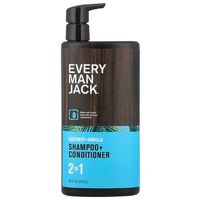 صورة منتج Every Man Jack Every Man Jack 2 in 1 Shampoo Conditioner Coconut Vanilla 16 Fl Oz 473 Ml بحجم 473 مل