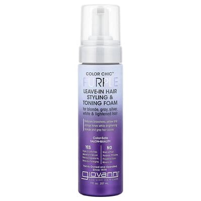 صورة منتج Giovanni Giovanni Color Chic Purple Leave in Hair Styling Toning Foam 7 Fl Oz 207 Ml بحجم 207 مل