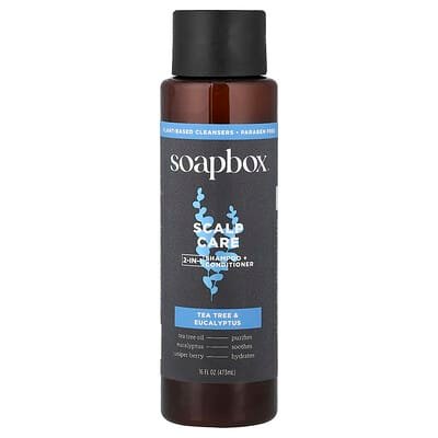 صورة منتج Soapbox Soapbox Scalp Care 2 in 1 Shampoo Conditioner Tea Tree Eucalyptus 16 Fl Oz 473 Ml بحجم 16