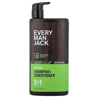 صورة منتج Every Man Jack Every Man Jack 2 in 1 Shampoo Conditioner Thickening Tea Tree 16 Fl Oz 473 Ml بحجم 473 مل