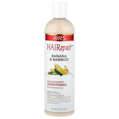صورة منتج ORS Ors Hairepair Nourishing Conditioner for Dry Brittle Hair Banana Bamboo 12 5 Fl Oz 370 Ml بحجم 370