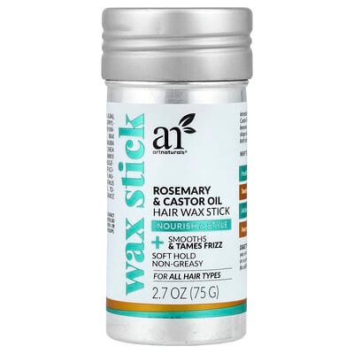 صورة منتج artnaturals Artnaturals Rosemary Castor Oil Hair Wax Stick for All Hair Types 2 7 Oz 75 G بحجم 75 جم