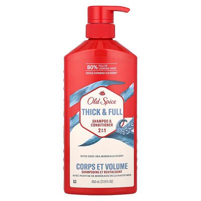صورة منتج Old Spice Old Spice 2-in-1 Shampoo Conditioner Thick Full Deep Sea Minerals بحجم 650 مل
