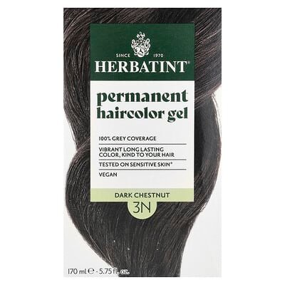 صورة منتج Herbatint Herbatint Permanent Haircolor Gel 3n Dark Chestnut 5 75 Fl Oz 170 Ml بحجم 5 count