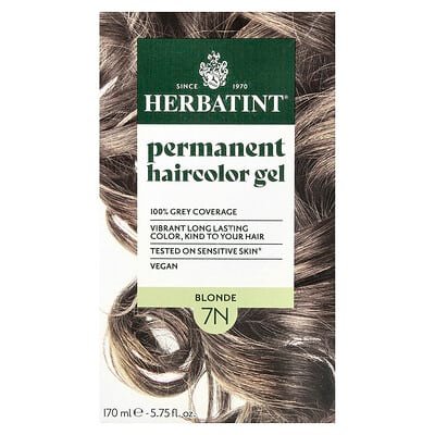 صورة منتج Herbatint Herbatint Permanent Haircolor Gel 7n Blonde 5 75 Fl Oz 170 Ml بحجم 5 count