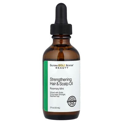 صورة منتج California Gold Nutrition California Gold Nutrition Strengthening Hair Scalp Oil Biotin Rosemary Mint 2 Fl Oz 59 Ml بحجم 59 مل