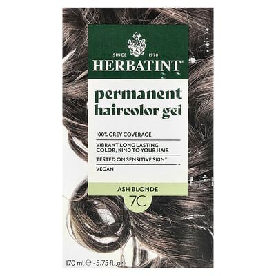 صورة منتج Herbatint Herbatint Permanent Haircolor Gel 7c Ash Blonde 5 75 Fl Oz 170 Ml بحجم 5 count