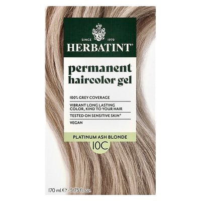 صورة منتج Herbatint Herbatint Permanent Haircolor Gel 10c Platinum Ash Blonde بحجم 5 count